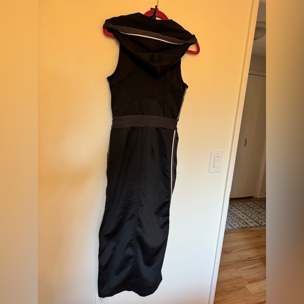 Blanc Noir Vista Track Dress Hood Tear Away Size Small Black White EUC - Picture 6 of 11
